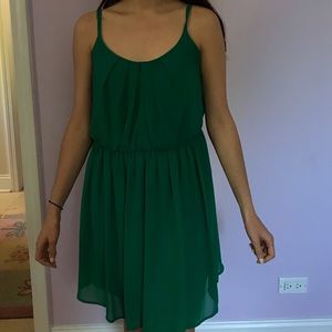 Green strappy dress